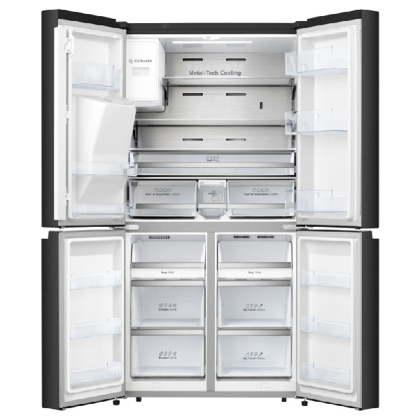 HISENSE RQ760N4AFF Four Door Refrigerator, Black  | Hisense| Image 2