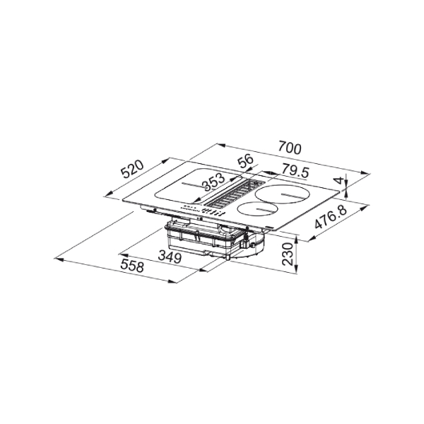 FRANKE FSM 709 HI Επαγωγική Εστία με Ενσωματωμένο Απορροφητήρα | Franke| Image 4