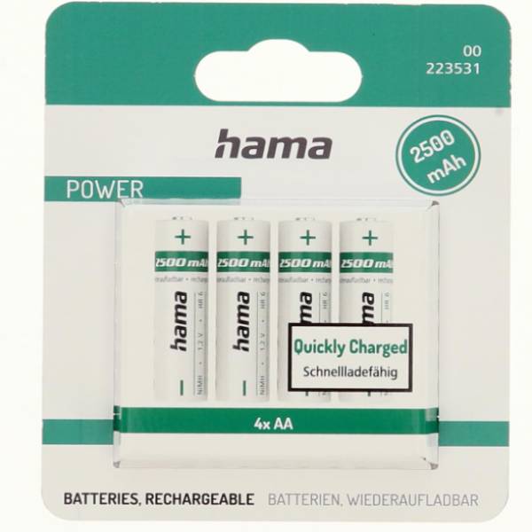 HAMA Rechargeable Batteries, 4 x AA | Hama| Image 2