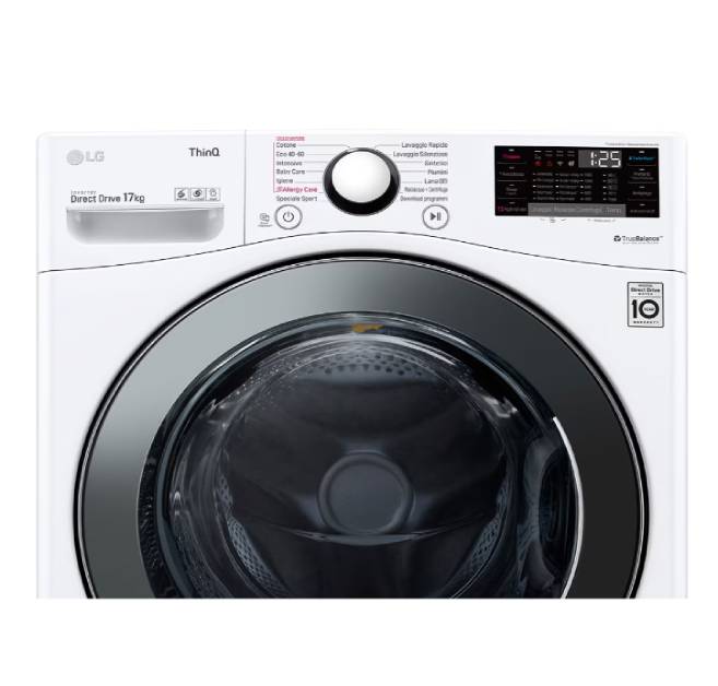 LG F1P1CY2W Wi-Fi Washing Machine 17kg, White | Lg| Image 2