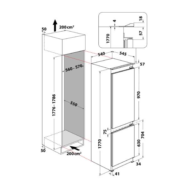 WHIRLPOOL 9W-WHC18T322 Ψυγείο με Κάτω Θάλαμο, Άσπρο | Whirlpool| Image 5