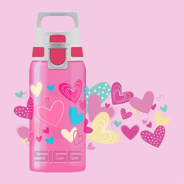 SIGG Viva One Water Bottle For kids, Hearts | Sigg| Image 2