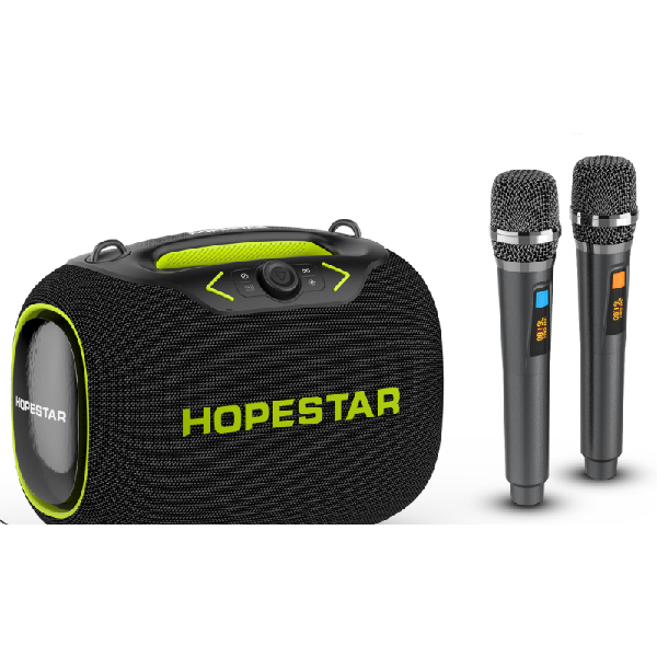 HOPESTAR Party Box Bluetooth Speaker With Karaoke  And Microphones
