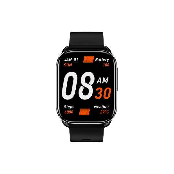 QCY GS S6 Smartwatch, Μαύρο