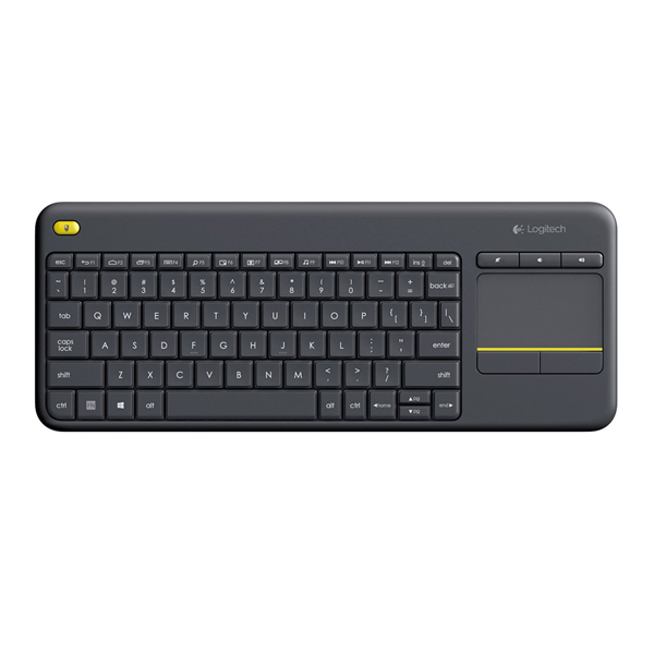 LOGITECH K400 Plus Wireless Touch Keyboard UK, Black | Logitech