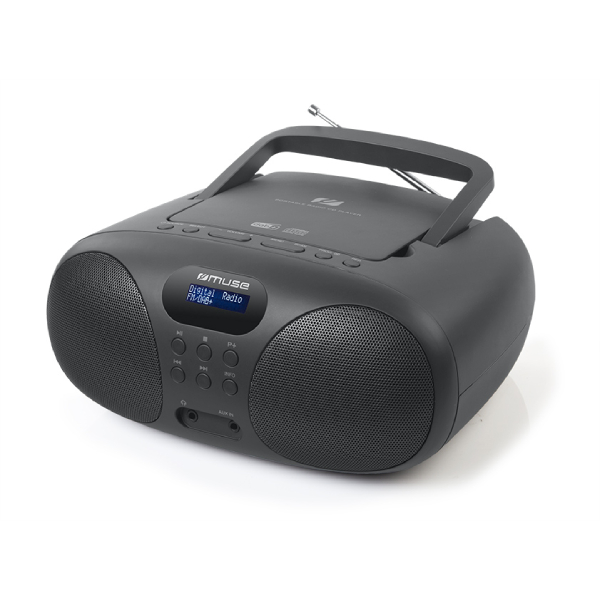 MUSE MD-208 DB Portable Radio with CD Player, Black