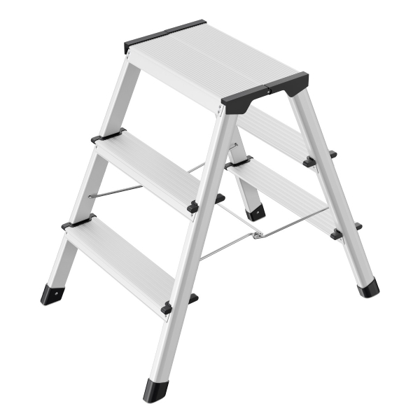 HAILO D60 Aluminum Ladder Double 3+3 steps | Hailo