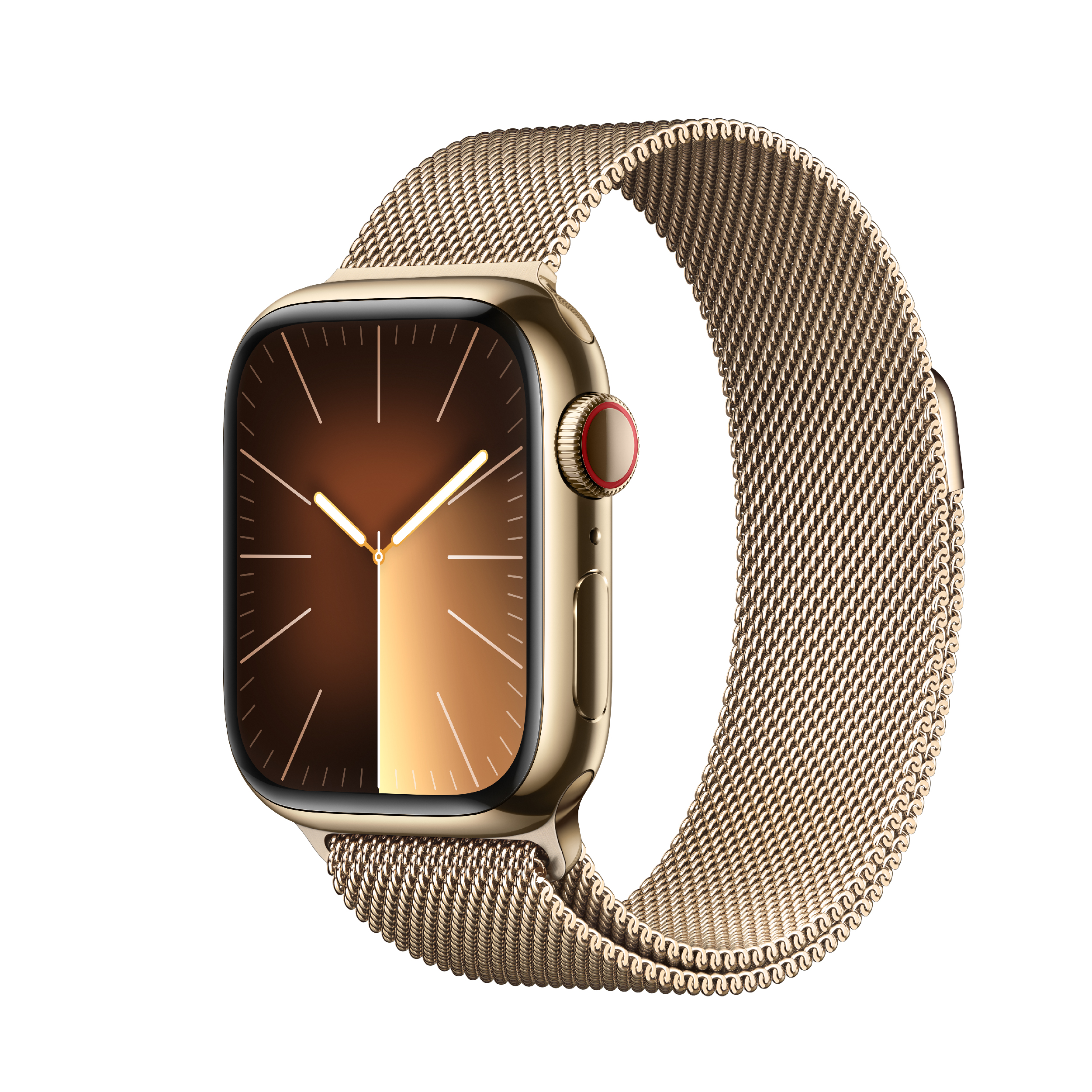 APPLE Smartwatch Series 9 GPS + Cellular 45 mm, Gold Stainless Steel with Gold Milanese Loop Strap | Apple| Image 2