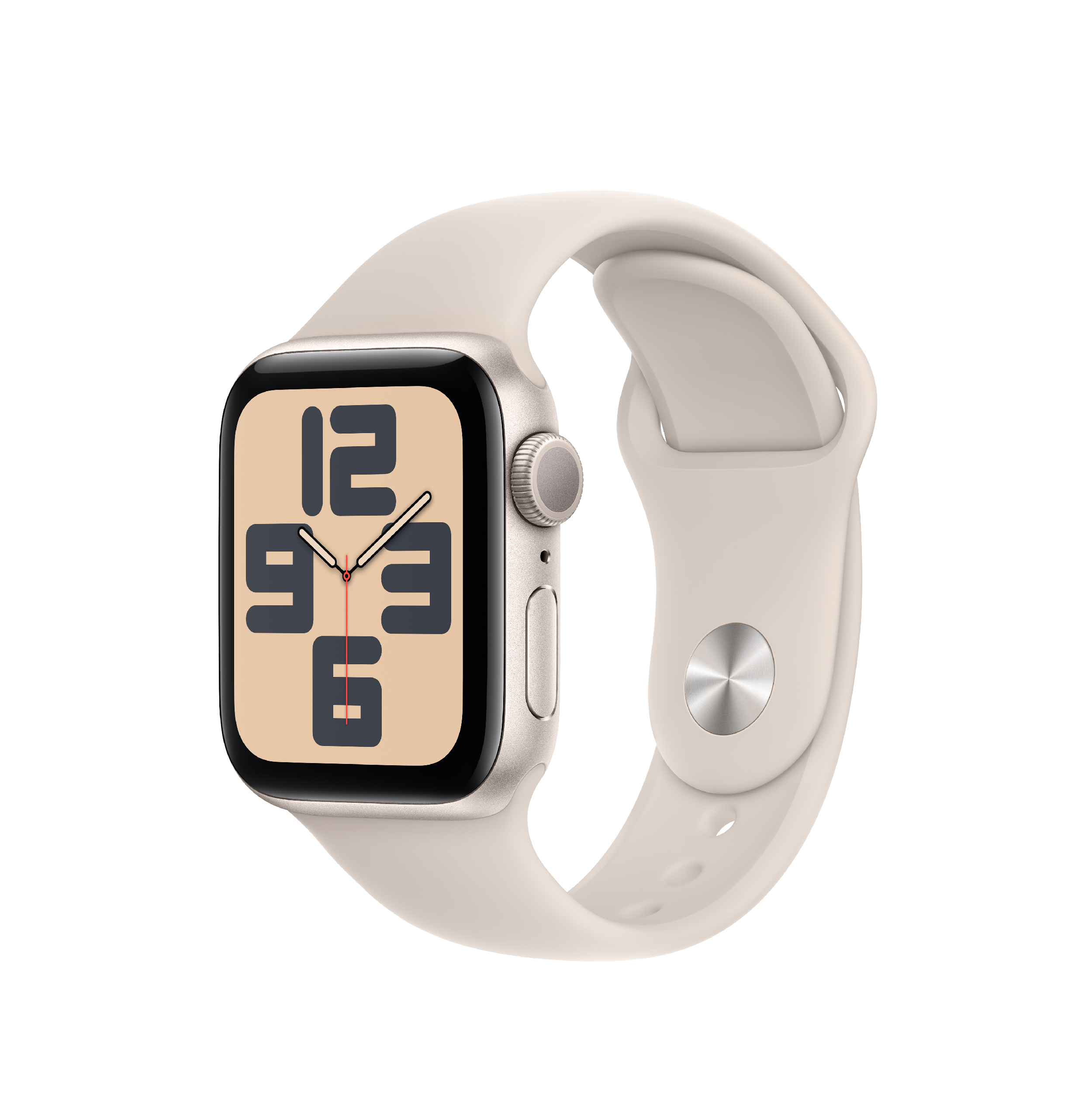 APPLE Smartwatch SE GPS 44 mm, Starlight Aluminium με Starlight Sport Band Λουράκι M/L | Apple| Image 2