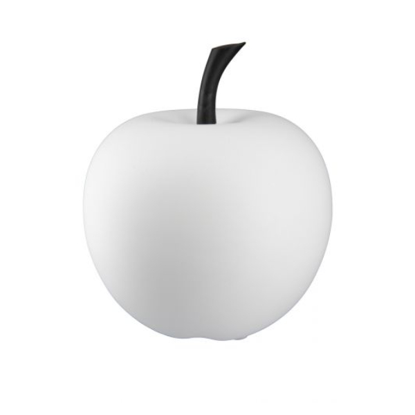 Decorative Ceramic Apple, White