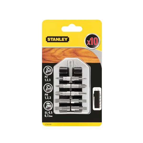 STANLEY STA61481-XJ Screwdriver Bit Set 10pcs | Stanley