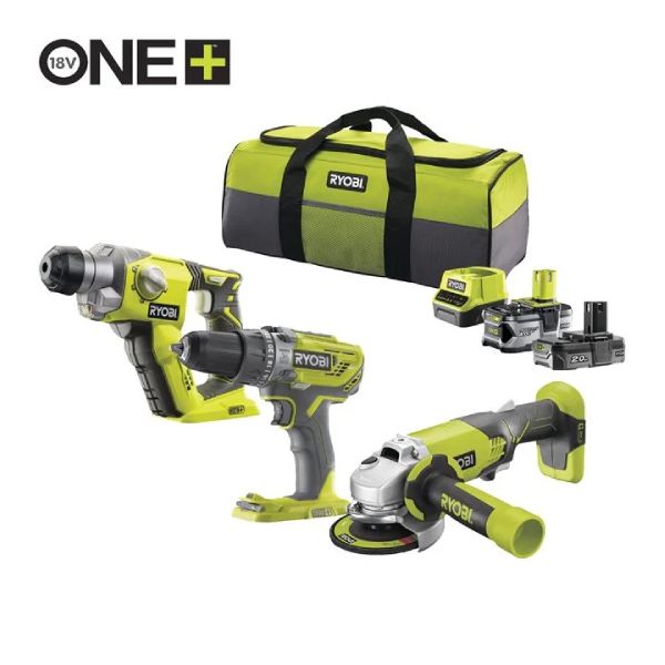 RYOBI RCK183D-242S Set of 3 Power Tools 18V  | Ryobi