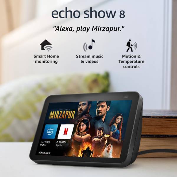 ΑΜΑΖΟΝ Echo Show 2nd Gen, Smart  Speaker with 8'' HD Display, Μαύρο | Amazon| Image 3