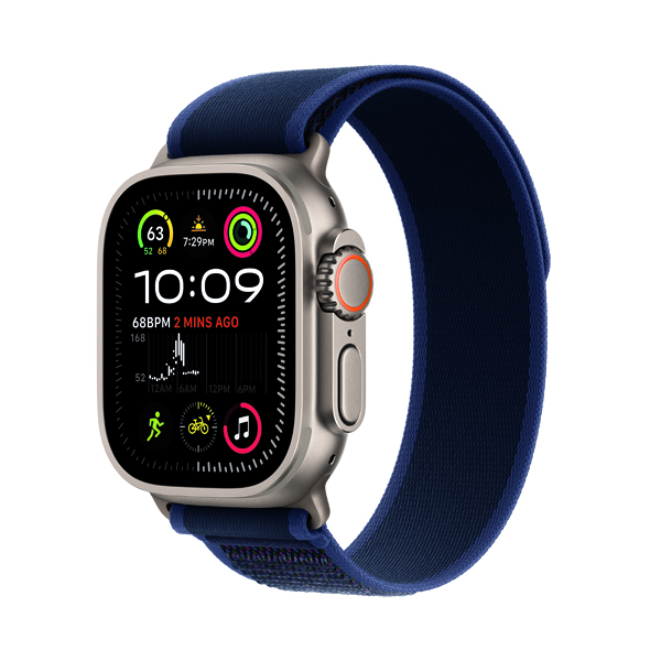 APPLE Smartwatch Ultra 2 GPS + Cellular 49mm, Natural Titanium Case with Blue Trail Loop - Medium/Large | Apple| Image 2