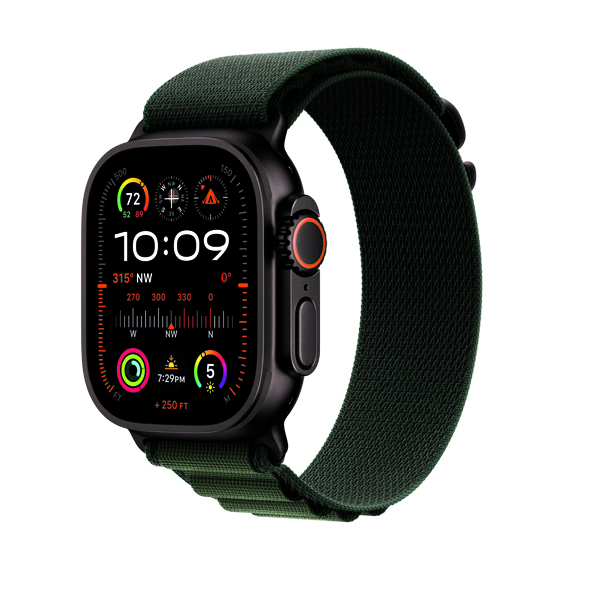 APPLE Smartwatch Ultra 2 GPS + Cellular 49mm, Μαύρο Titanium με Black Ocean Λουράκι | Apple| Image 2