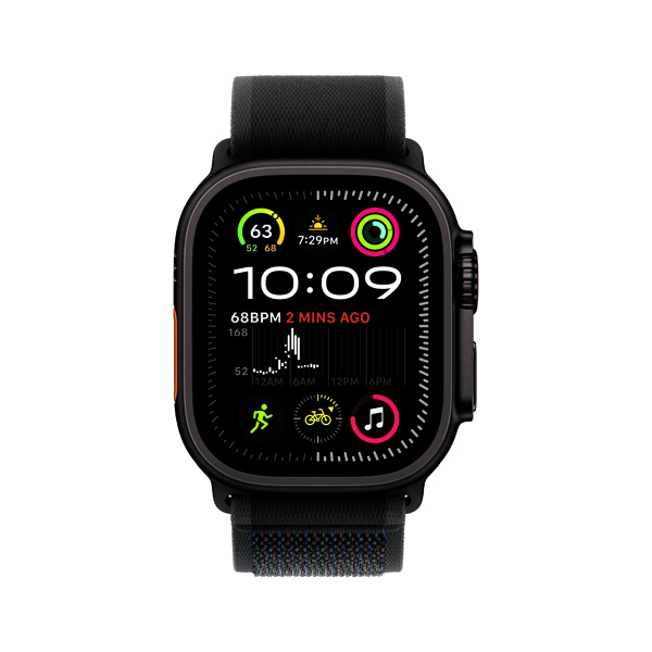 APPLE Smartwatch Ultra 2 GPS + Cellular 49mm, Μαύρο Titanium με Dark green Alpine Loop - Large