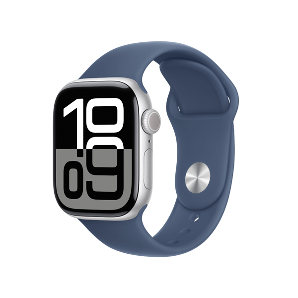 APPLE Smartwatch Watch Series 10 GPS 42 mm, Silver Aluminium with Denim Sport Band, M/L | Apple| Image 2