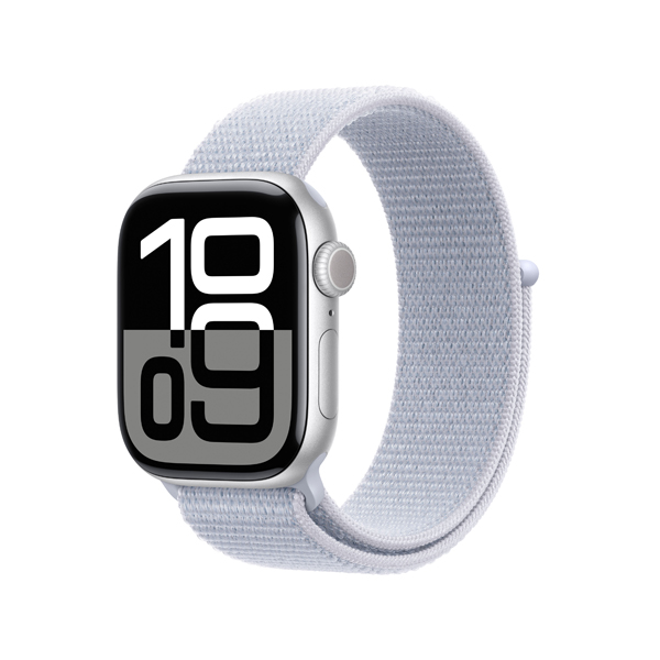 APPLE Smartwatch  Watch Series 10 GPS 42 mm, Ασημί Aluminium με Blue Cloud Sport Loop Λουράκι | Apple| Image 2