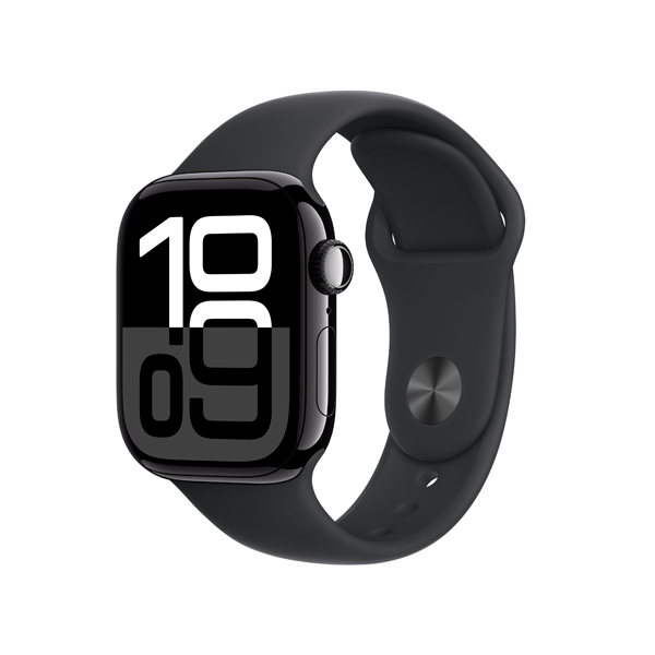 APPLE Smartwatch Watch Series 10 GPS 42 mm, Jet Black Aluminium with Black Sport Band, S/M | Apple| Image 2