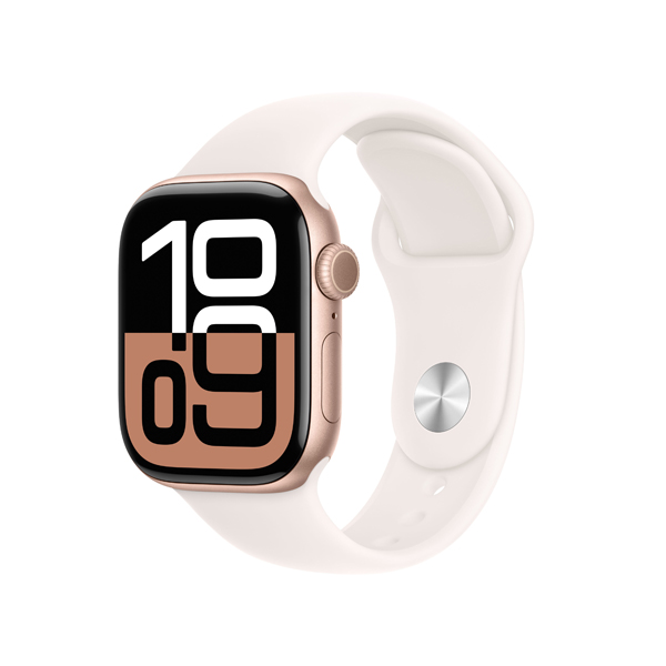 APPLE  Smartwatch Watch Series 10 GPS 42 mm, Rose Gold Aluminium with Light Blush Sport Band, S/M | Apple| Image 2