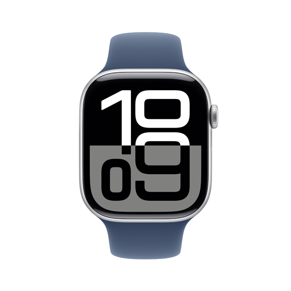 APPLE Smartwatch Watch Series 10 GPS 46 mm, Ασημί Aluminium με Denim Sport Λουράκι, S/M | Apple