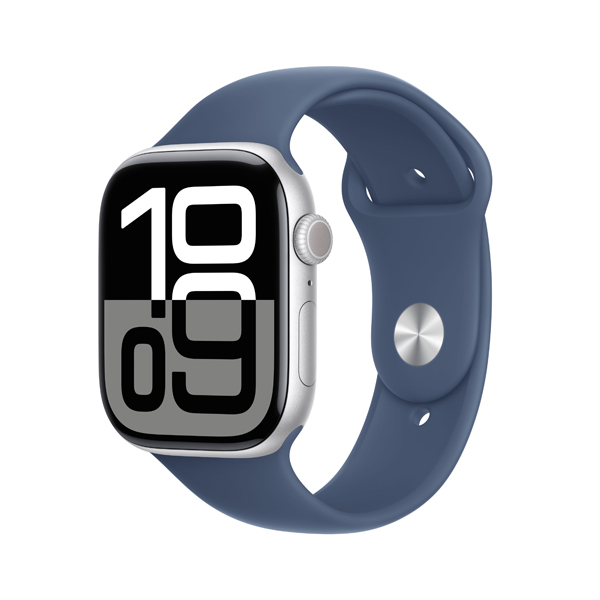 APPLE Smartwatch Watch Series 10 GPS 46 mm, Silver Aluminium with Denim Sport Band , S/M | Apple| Image 2