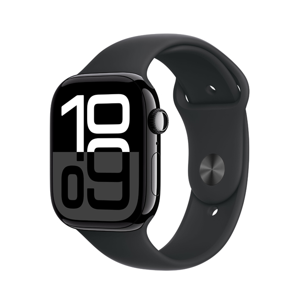 APPLE Smartwatch Watch Series 10 GPS 46 mm, Jet Black Aluminium with Black Sport Band, S/M | Apple| Image 2