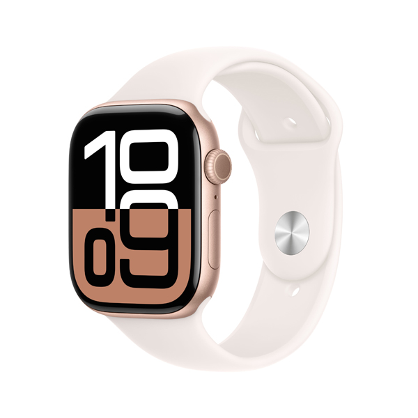 APPLE Smartwatch Watch Series 10 GPS 46 mm, Rose Gold Aluminium με Light Blush Sport Λουράκι, S/M | Apple| Image 2