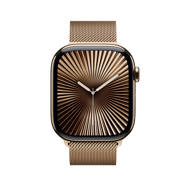 APPLE Smartwatch Series 10 GPS + Cell 46mm, Natural Titanium με Natural Milanese Loop Λουράκι, S/M