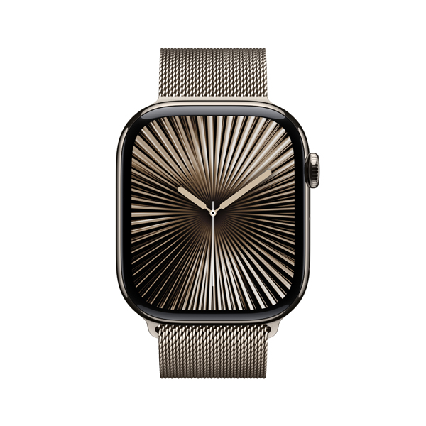 APPLE Smartwatch Series 10 GPS + Cell 42mm, Natural Titanium με Natural Milanese Loop Λουράκι