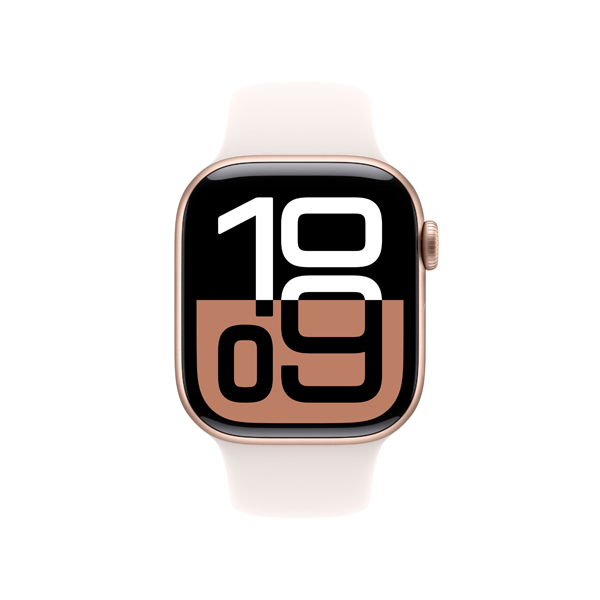 APPLE Smartwatch Series 10 GPS + Cell 46mm, Rose Gold Aluminium με Light Blush Sport Λουράκι, M/L