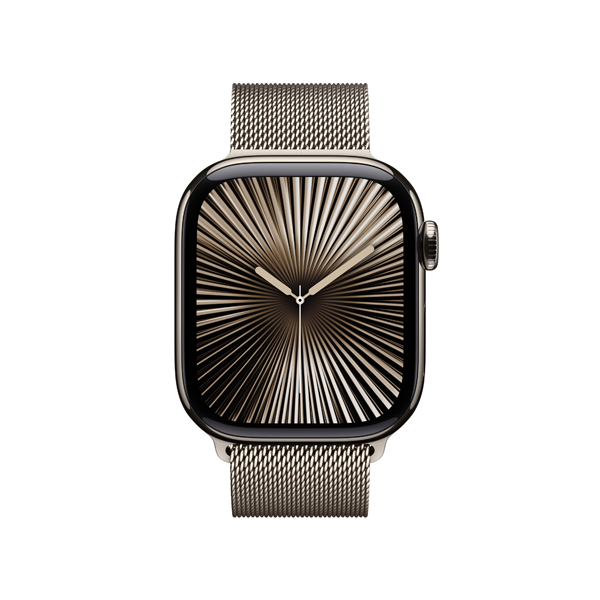 APPLE Smartwatch Series 10 GPS + Cell 46mm, Natural Titanium με Natural Milanese Loop Λουράκι, M/L | Apple