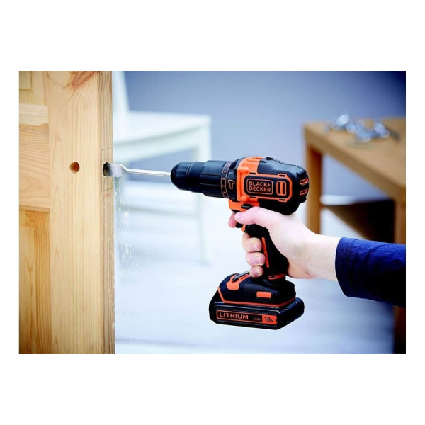 BLACK & DECKER BCK21S1S Cordless Set Drill & Drill Driver 18V,1X1.5Ah | Black-decker| Image 2