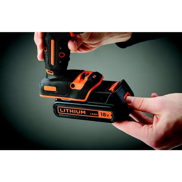 BLACK & DECKER BCK21S1S Cordless Set Drill & Drill Driver 18V,1X1.5Ah | Black-decker| Image 4