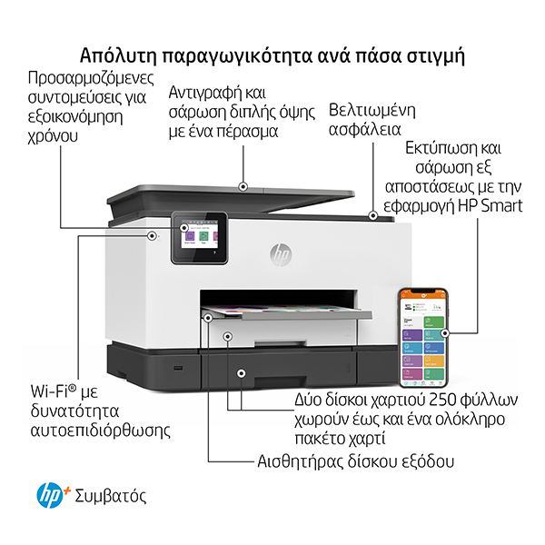 HP OfficeJet Pro 9022e All-in-One Πολυμηχάνημα με Bonus 3 μήνες Instant Ink μέσω HP+ | Hp| Image 3