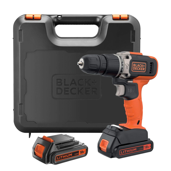 BLACK & DECKER BCD003C2K Δραπανοκατσάβιδο Μπαταρίας 18V, 2X1.5 Ah | Black-decker