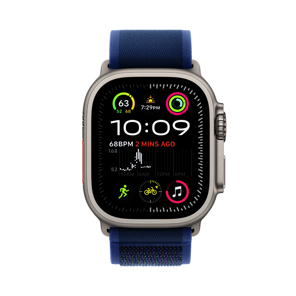 APPLE Smartatch Ultra 2 GPS + Cell. 49mm, Φυσικό Titanium με Blue Trail Λουράκι Loop - Medium/Large | Apple