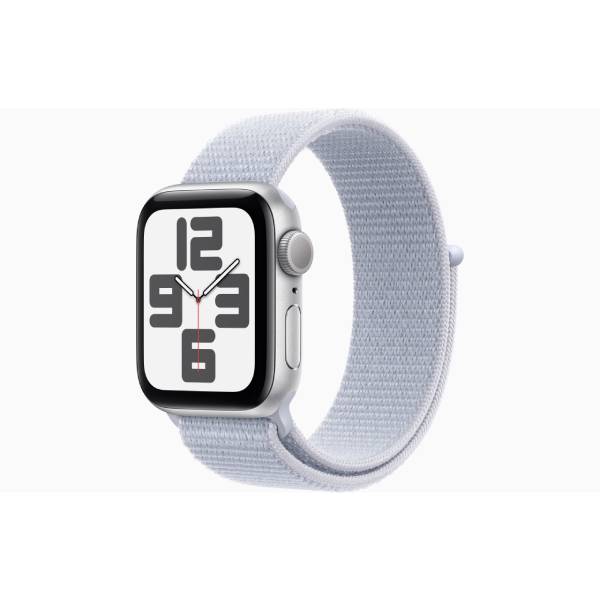 APPLE Smartwatch SE GPS 40mm, Ασημένιο Αλουμίνιο με Blue Cloud Αθλητικό Λουράκι Loop