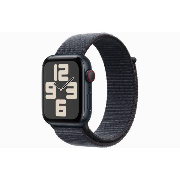 Apple Smartwatch SE GPS + Cellular 44mm, Midnight Αλουμίνιο με Ink Αθλητικό Λουράκι Loop