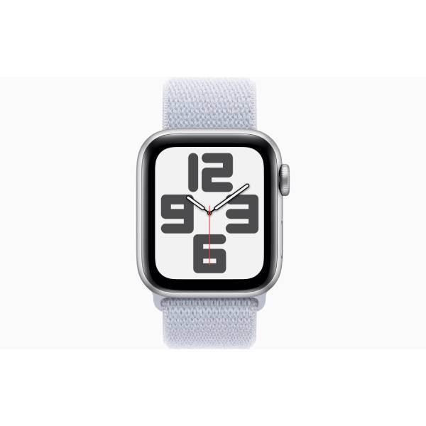 APPLE Smartwatch SE GPS + Cellular 44mm, Ασημένιο Αλουμίνιο με Blue Cloud Αθλητικό Λουράκι Loop | Apple| Image 2