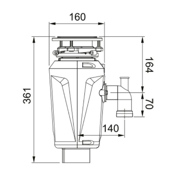 FRANKE Elite Slimline 50 Waste Disposal | Franke| Image 2