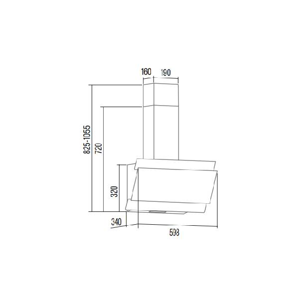 ZAFIR CIRCE 6B Απορροφητήρας Τζάκι 60cm, Μαύρο | Zafir| Image 2