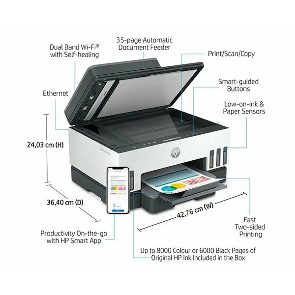 HP Smart Tank 750 All in One Πολυμηχάνημα Εκτυπωτής | Hp| Image 4