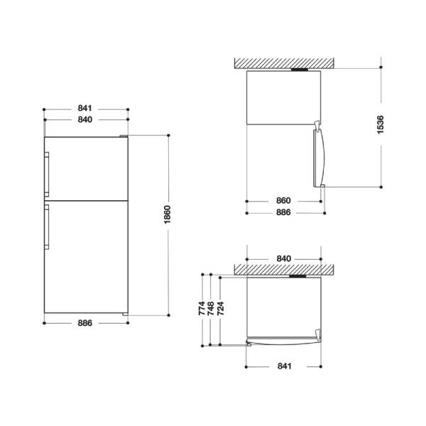 HOTPOINT HA84 TE 72 XO3 Ψυγείο με Πάνω Θάλαμο, Inox | Hotpoint-ariston| Image 5