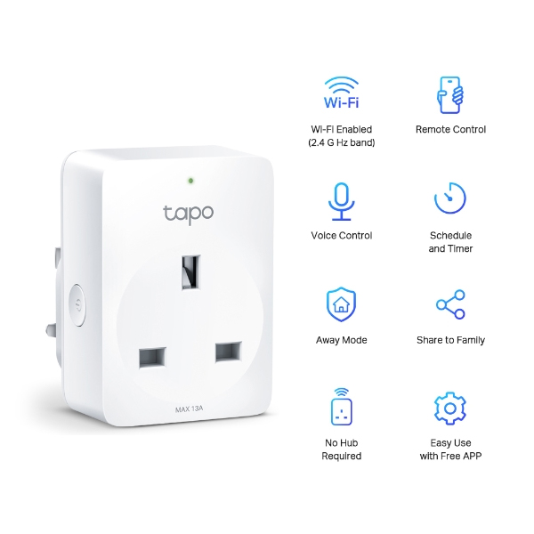 TP-LINK Tapo P100 Mini Smart Wi-Fi Έξυπνη Πρίζα UK | Tp-link| Image 2