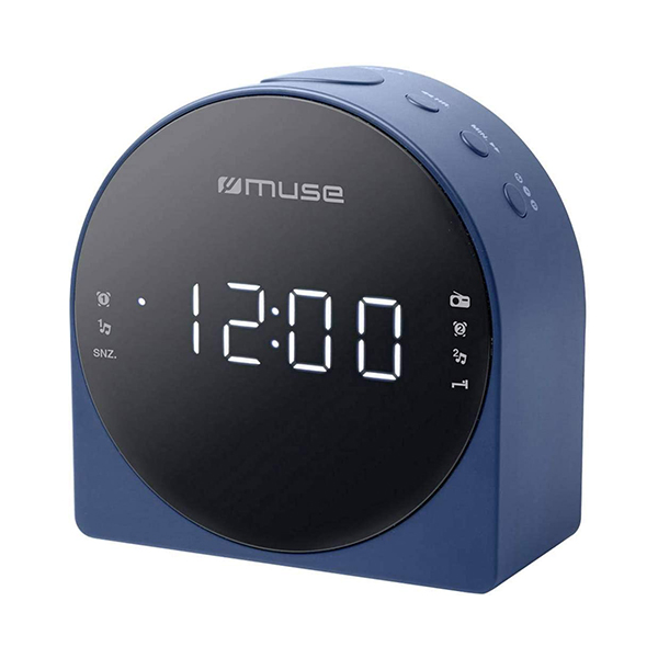 MUSE M-185 CBL Radio Alarm Clock, Blue