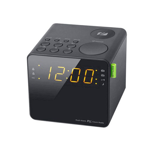 MUSE M-187 CR Radio Alarm Clock, Black