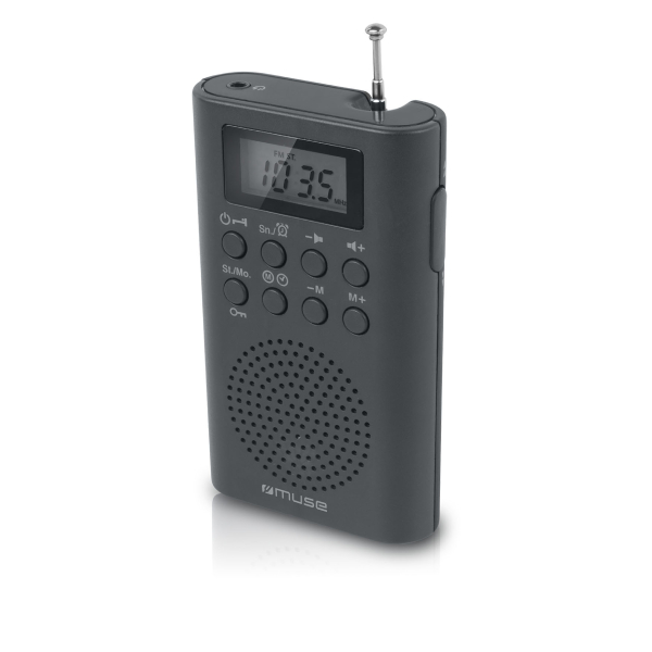 MUSE M-03 R Portable Radio, Black