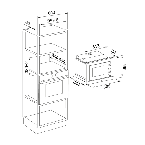 FRANKE FSL 20 MW XS Built-In Microwave with Grill, Inox | Franke| Image 2