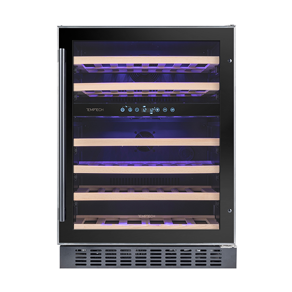 TEMPTECH WPX60DCB Premium Wine Cooler, 46 Bottles